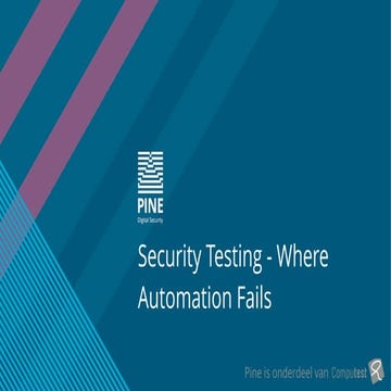 Security Testing - Where Automation Fails