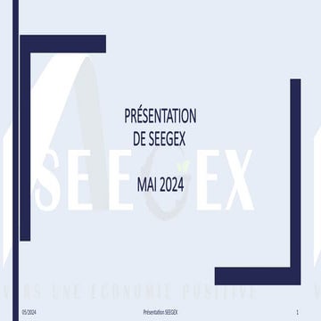 Fiche Présentation entreprise de SEEGEX Recrutement | PPTX