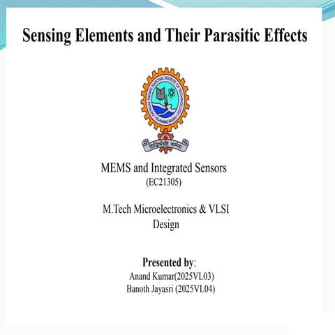Presentation sensing element used in different sensors | PPTX