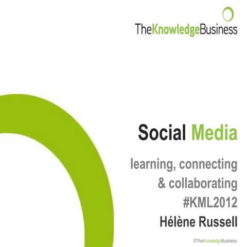 Social Media for Knowledge-sharing