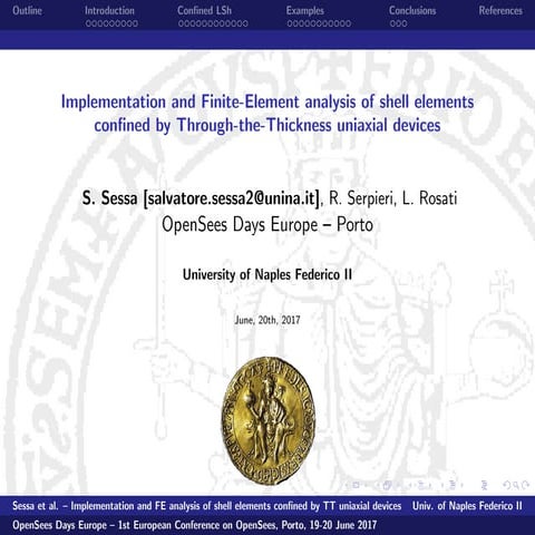 Implementation and finite-element analysis of shell elements confined ...