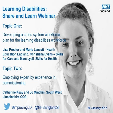 Learning Disabilities: Share and Learn Webinar – 26 January 2017
