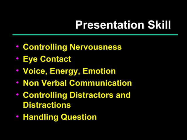 Presentation skill
