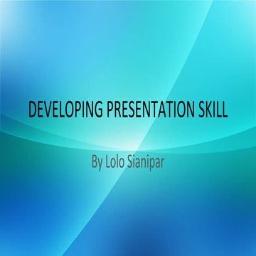 Presentation skill