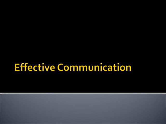 Presentation Skills