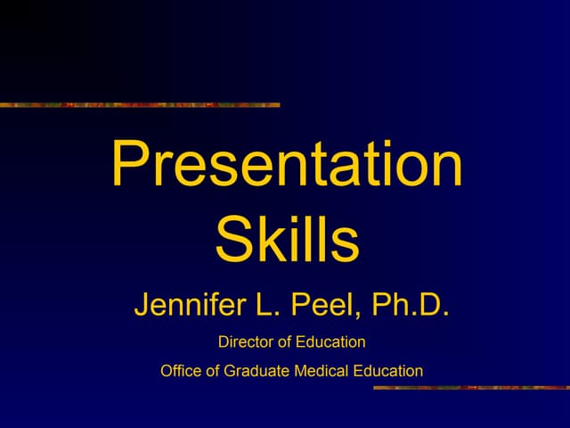 Presentation skills