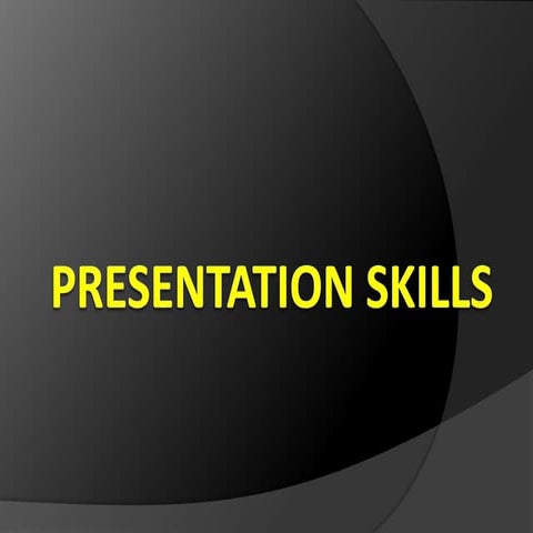 Presentation skills