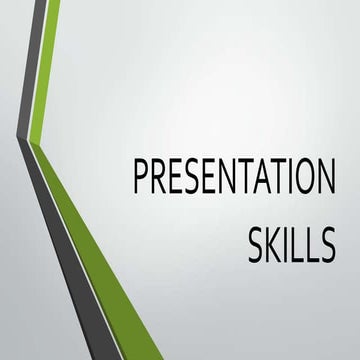 Presentation skills