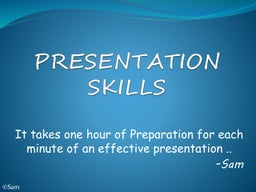 Effective presentation skills | PPT image.