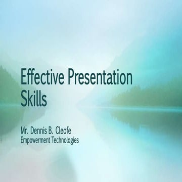 Presentation skills