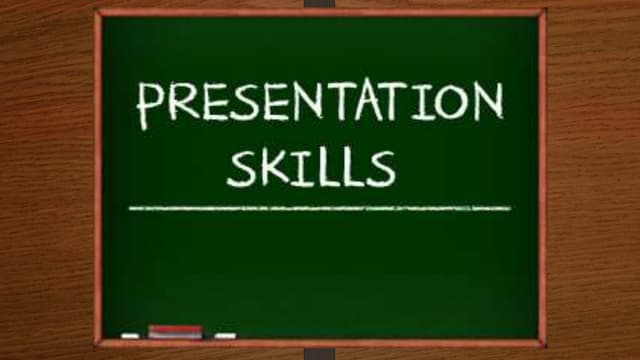 Presentation skills