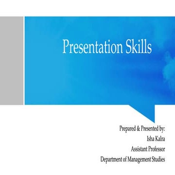 Presentation skills