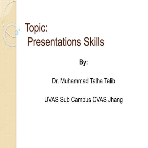 Presentation skills