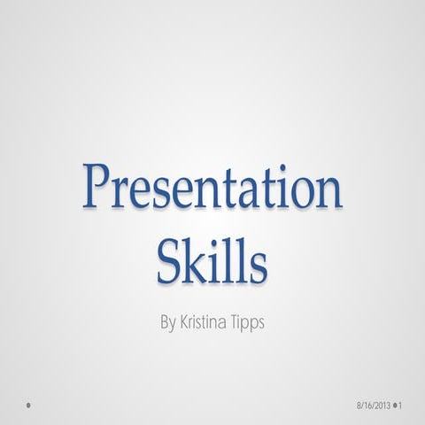 Presentation skills