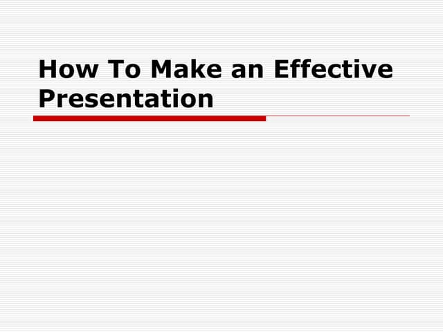 Presentation
