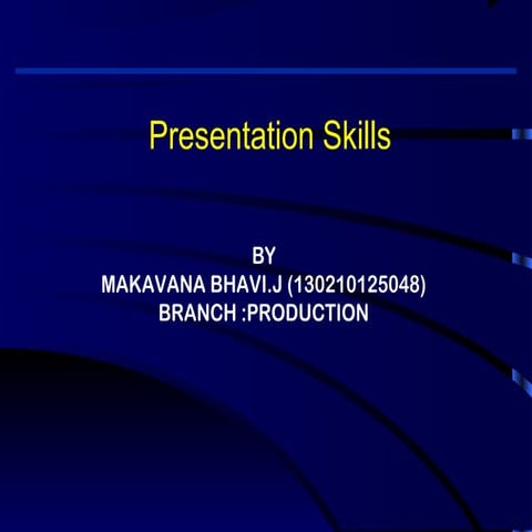 Presentation skills 1