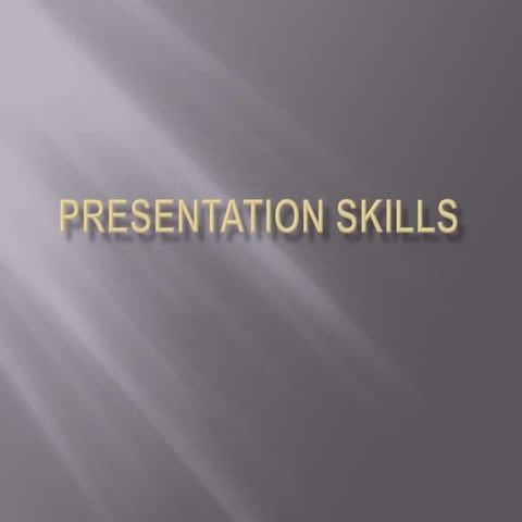 Presentation skills 111