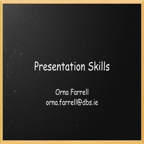 Presentation Skills2009