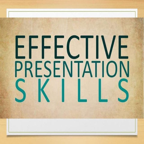 Presentation Skills