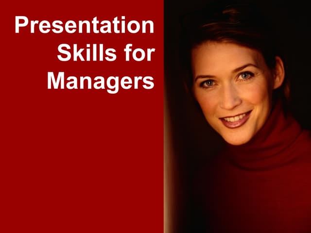 Presentation skills for managers
