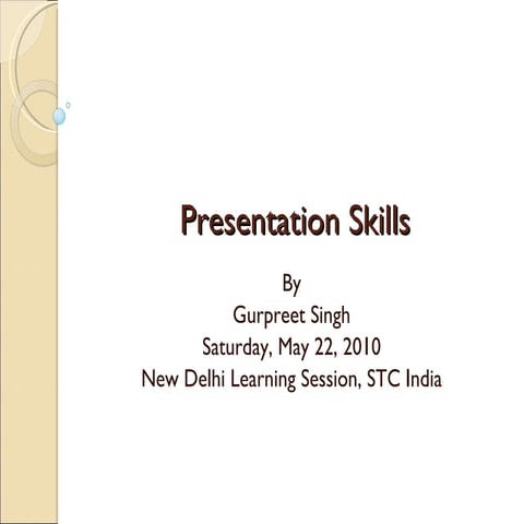 Effective Presentation Skills 