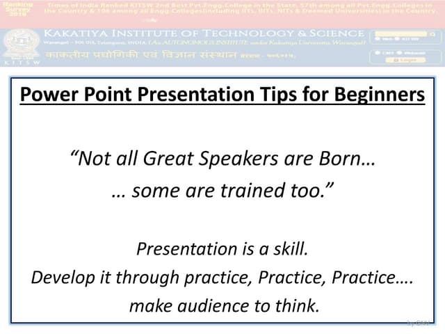 Presentation s kills tips
