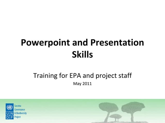 Presentation skills training
