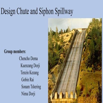 design of chute and syphonspillway