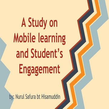 A Study on Mobile Learning & Student's Engagement