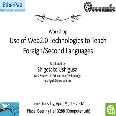 Web2.0 Technologies and Second/Foreign Language Teaching and Learning
