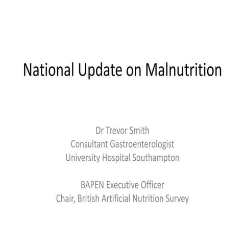 Reducing Undernutrition - Spreading the responsibility, 17 November 2016, Pre...