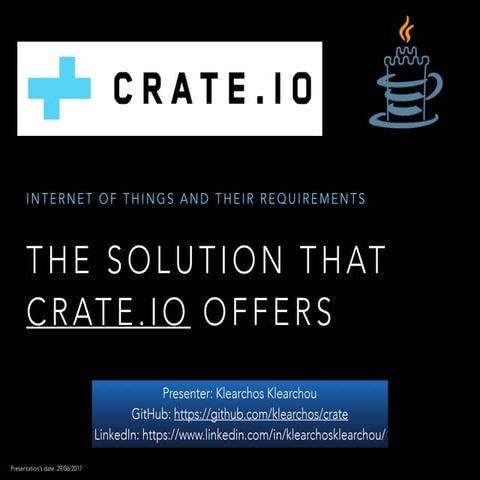 Internet of things and their requirements.