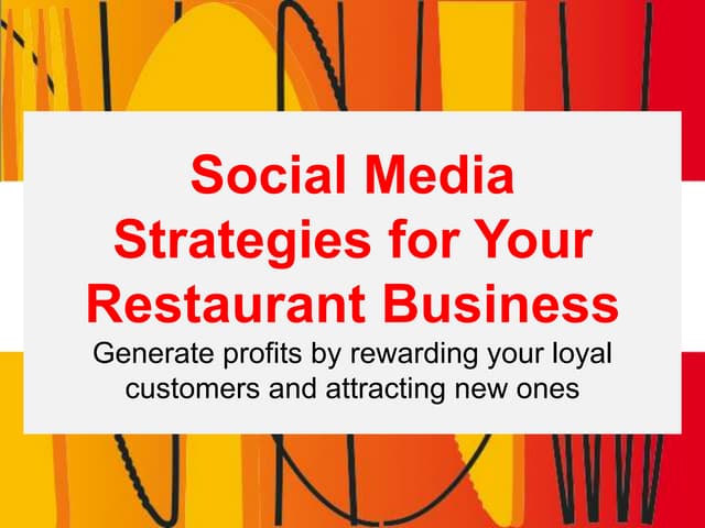 Social Media For Restaurants - Mark...