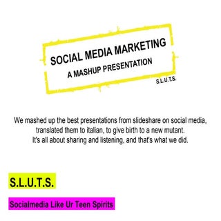 Social media marketing: a mashup pr...