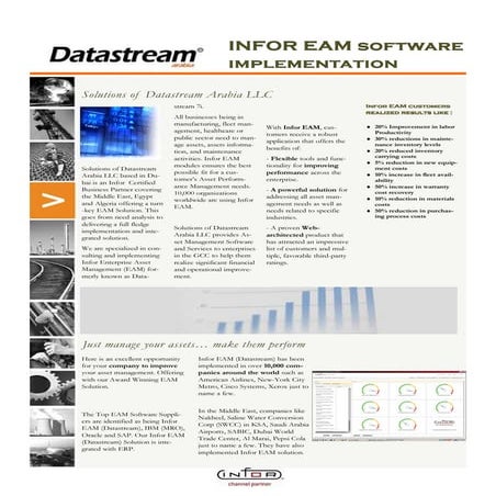 Presentation Datastream Arabia, INFOR EAM channel partner Dubai