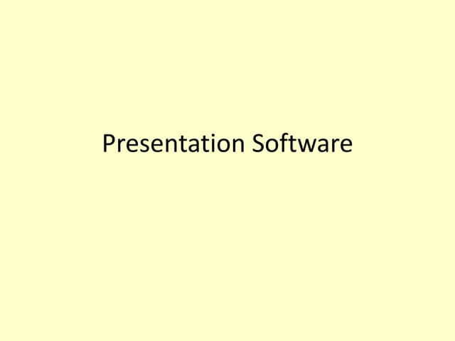 Presentation software