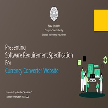A basic software requirement template presentation for currency ...