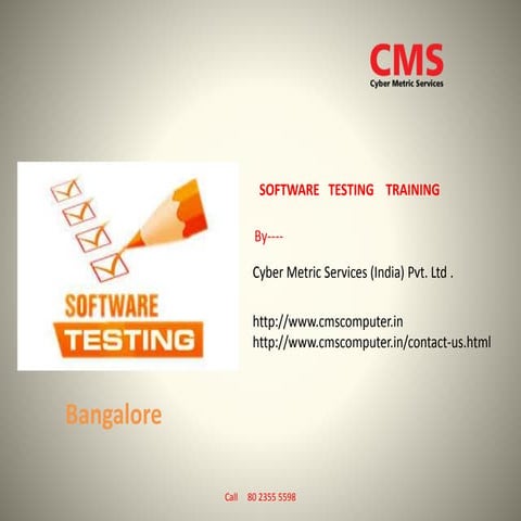 software testing training | PPT image.