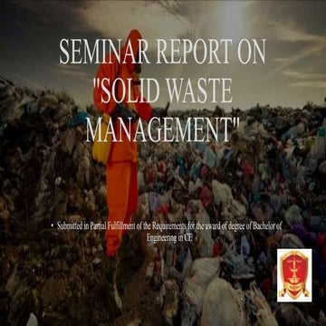 solid waste managment  seminar report 