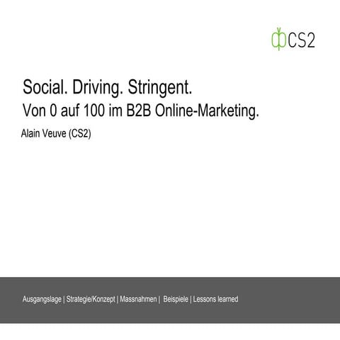 SOM Campus Talk: Social. Driving, Stringent. Von 0 auf 100 im B2B Online-Mark...