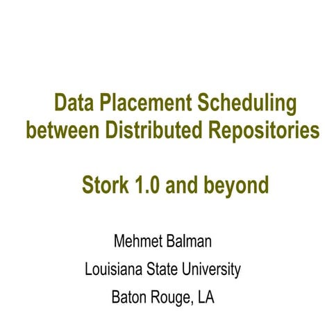 Presentation southernstork 2009-nov-southernworkshop