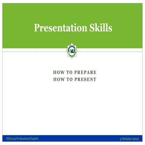 Presentation Speaking Skills