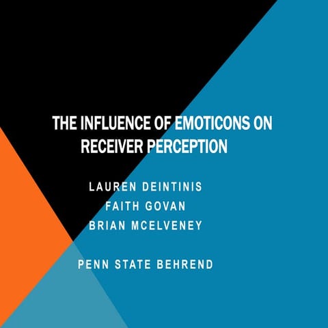 The Influence of Emoticons on Receiver Perception