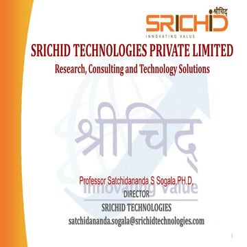 Presentation srichid technologies solution for mission against malnutrition