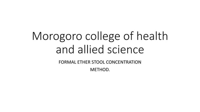 Concentration Techniques for stool examination .pptx