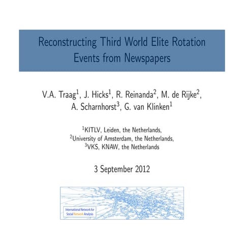 Reconstructing Third World Elite Rotation Events from Newspapers