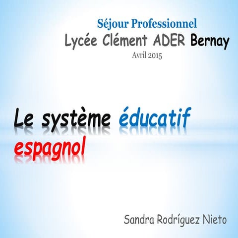 Le système éducatif espagnol