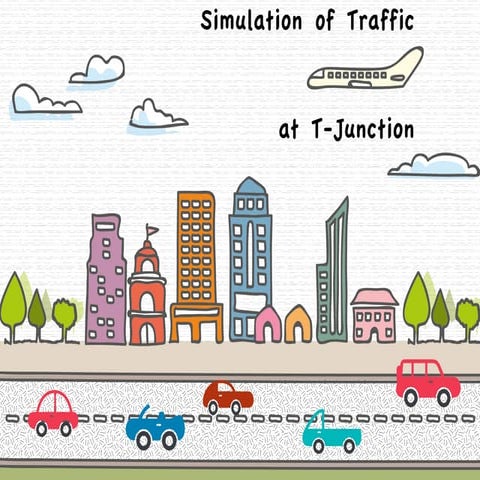 Simulation of traffic at T-Junction