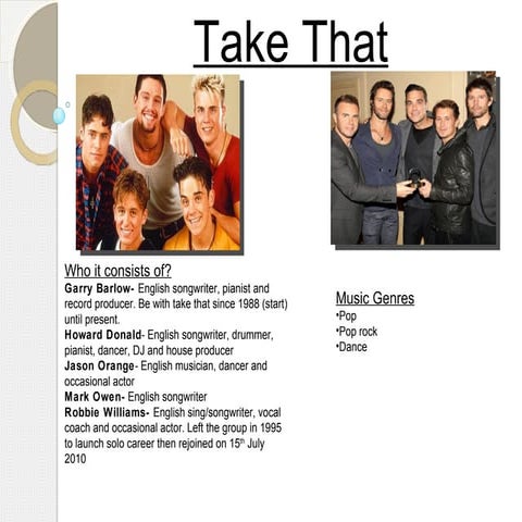 Presentation on Take That