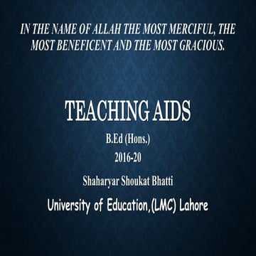 Presentation teaching aids